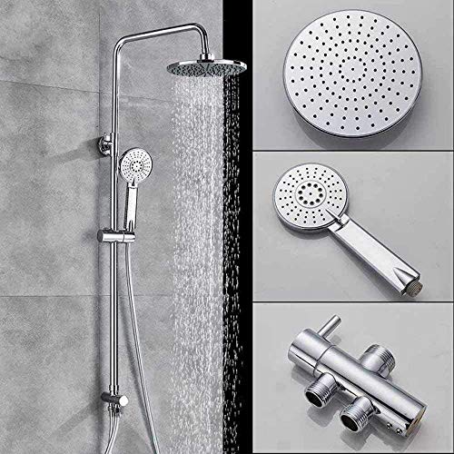 Ensemble de douche effet pluie et cascade en chrome haute brillance - 2