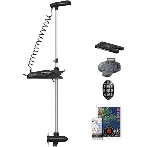 HASWING Electric Trolling Motor – 24V 60" 80lbs Cayman GPS Shaft Bow Mount Fishing Boat Saltwater Freshwater with Quick Release Bracket and Wireless Foot Controller