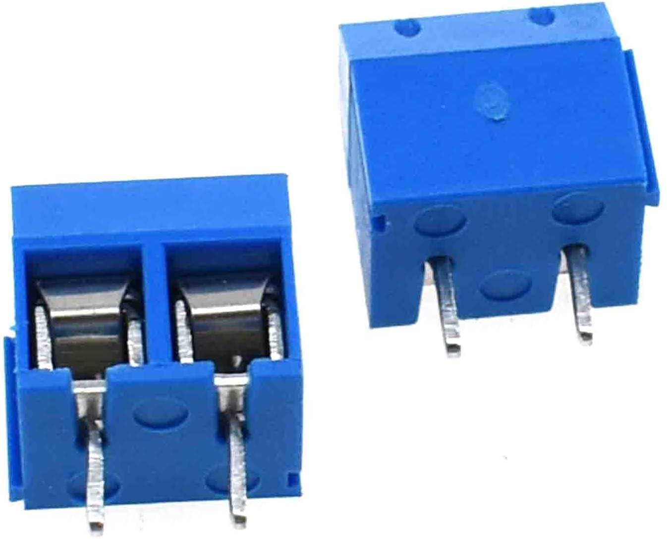 10pcs 5mm KF-301 PCB Mount Block Screw Terminal NF Connector 5.0mm Terminal Blocks Connectors (2P-Blue)