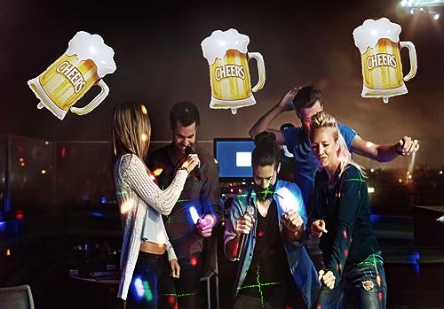 Image of 2Pcs Beer Cup Balloons,Mug Cheers Foil Balloons For Birthday Party Christmas Wedding Decorations (Pack of 2)