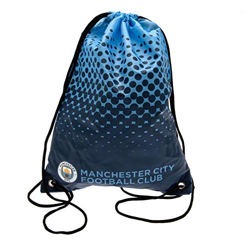 Manchester City FC Fade Design Drawstring Gym Bag (17.3 x 13in) (Blue/Black)