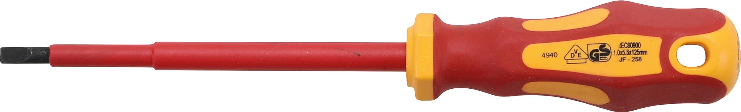BGS 4940 | Destornillador VDE | plano 5,5 mm | Longitud de cuchilla 125 mm