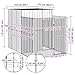 BARULUOAKLIFE Anthracite Galvanized Steel Dog House 65 x 98.8 x 71.3 in Durable Outdoor Shelter for Pets Large Space Easy Assembly Weatherproof Kennel
