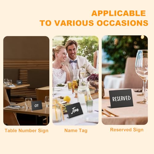 40 Stück Mini Kreidetafel, Preisschilder Beschreibbar, Buffet Zubehör mit Aquarellstiften, Buffet Schilder mit Reinigungstuch, Kleine Tafeln zum Beschriften, für Nachrichtenschilder, Preisschilder