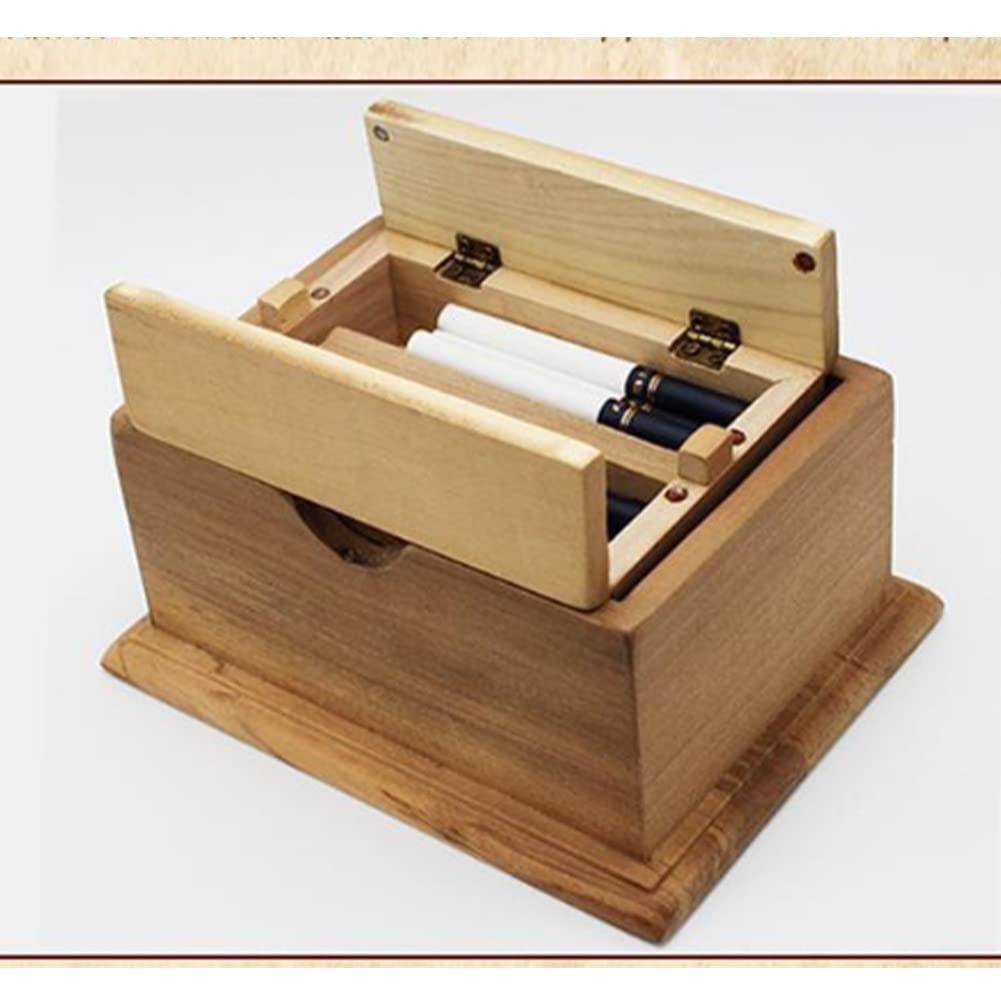 Amazon.com: Automatic Pop-up Cigarette Case Decoration Wooden Desktop Cigarette  Case Business Cigar Box Men's Gift