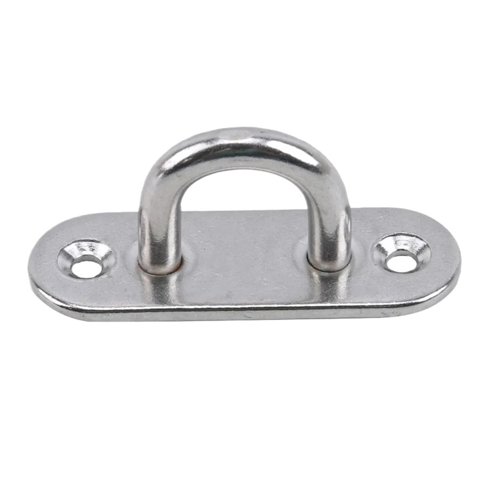 LTYKNGH Eye Plate 4pcs M6 M5 M8 Oval Eye Board Marine Deck Buckle Staple Boat Shade Sail Mounting Stainless Steel(M6)