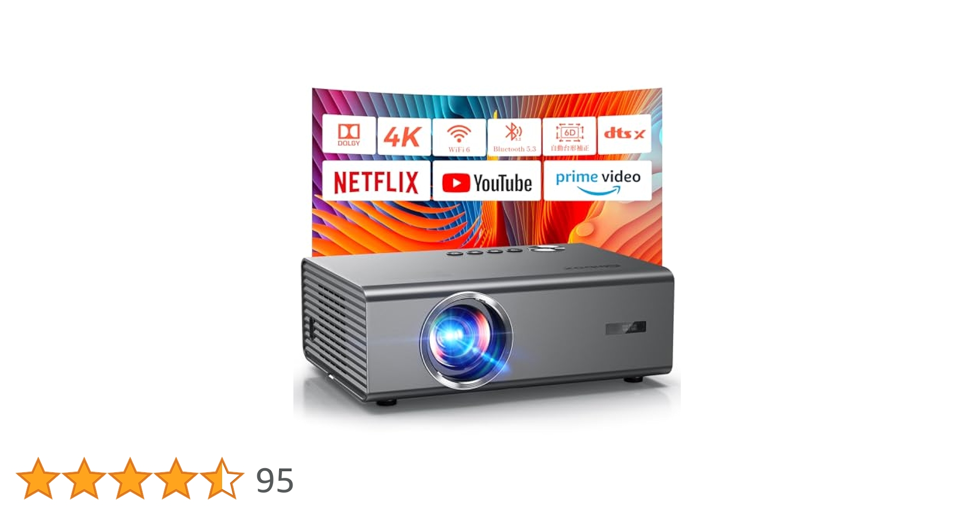 4Kプロジェクター 家庭用【Netflix公式ライセンスDolbyサウンド搭載】 Amazon.co.jp: 4Kプロジェクター 家庭用【Netflix公式ライセンス