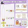 Soulchen 18 Sets Cross Crafts Religious Bead Necklace Christian Painting Crafts with Wooden Beads Religious Cross on Cord Pendant DIY Wooden Necklaces for Home Party VBS Sunday School Gifts #1