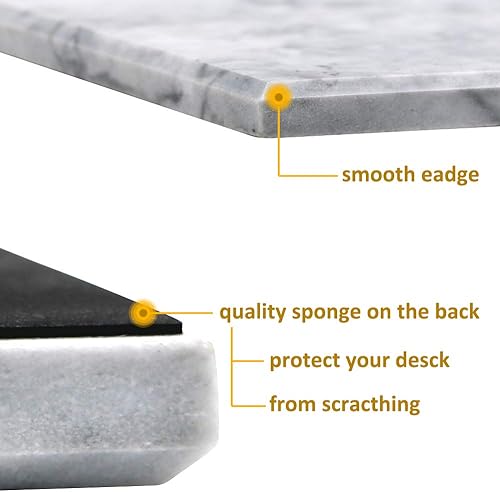 Miniatura 3 de Bandeja rectangular de mármol para mostrador, baño, tocador, mesita de noche o escritorio, 11-58 pulgadas x 6-14 pulgadas