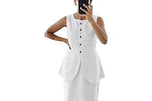 Long Linen Waistcoat Vest for Women