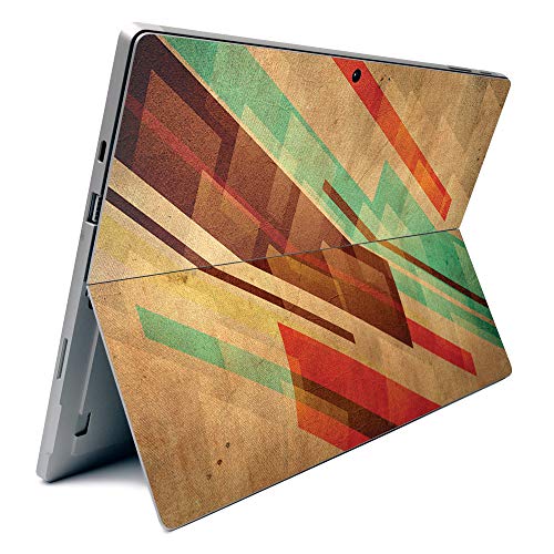 Image of MightySkins Carbon Fiber Skin for Microsoft Surface Pro 7 - Abstract Wood | Textured Carbon Fiber Finish | Easy to Apply, Remove, and Change Styles | Made in The USA