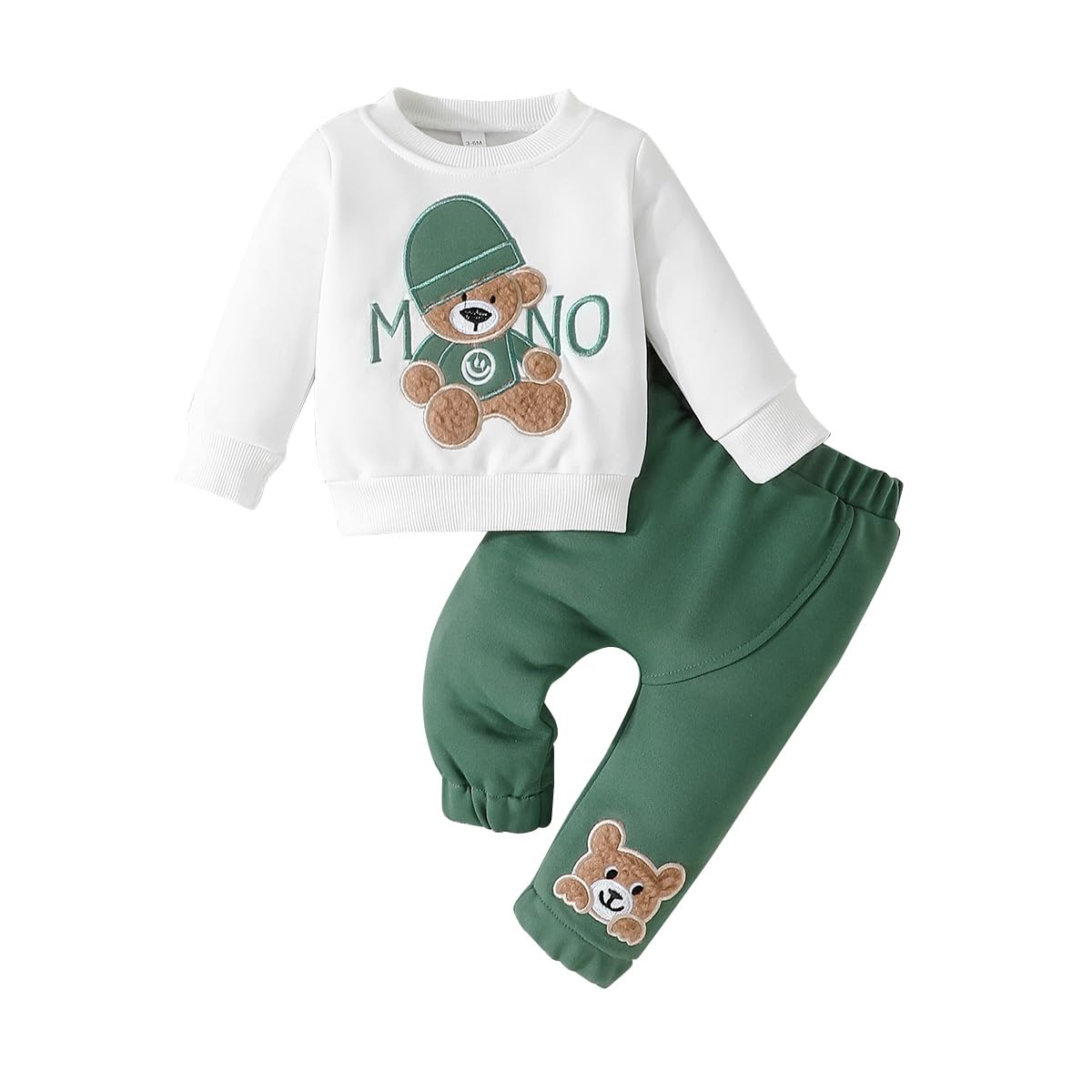 Bébé Garçon Vêtement Bloc de Couleur/Lettre Imprimée Sweat-shirt+ Couleur Unie Pantalon pour Bébé Automne Printemps 2 Pièces Ensemble