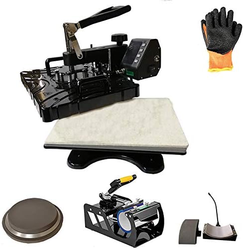 Termofijadora Digital 5en1 HQHAOTWU 110V con Calentador Doble Tubo 29x38cm