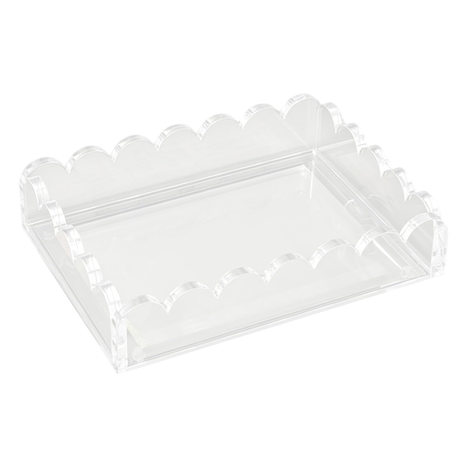 alloneslife Clear Handled Acrylic Organizer Tray for Kitchen Counter Dining Room Vanity Tabletop Display and Home Decoration Use Acrylic Tray