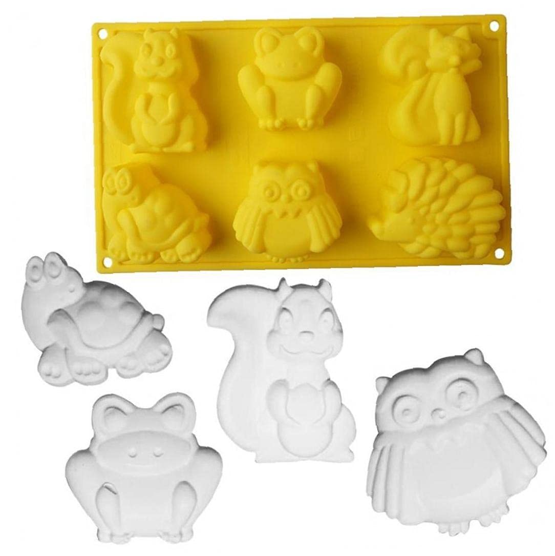 Pinicecore 3D Silicone Cake Mold Cartoon Animalturtle Hedgehog Baking Mould Cupcake Decorating Tools