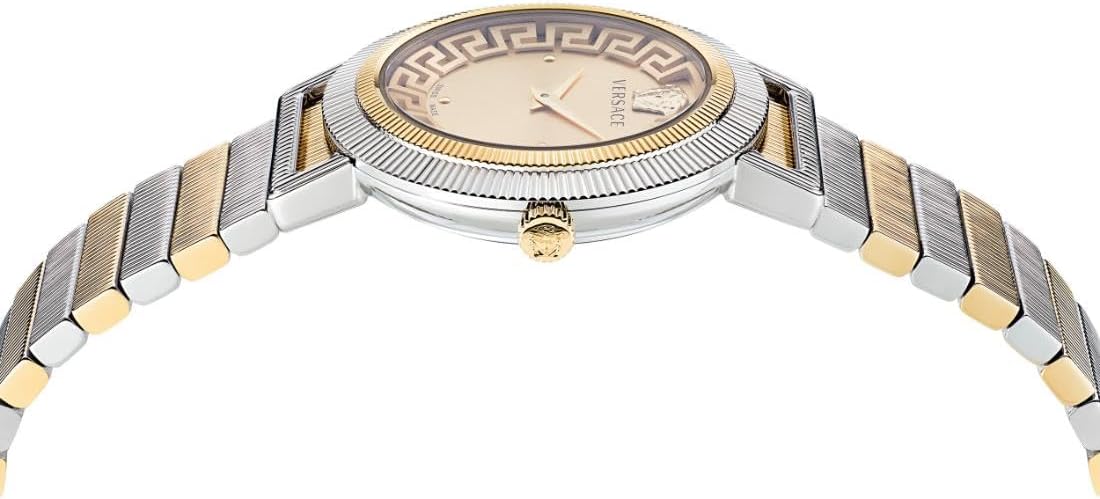 Versace Greca Chic Quartz Gold Dial Ladies Watch VE3D00422