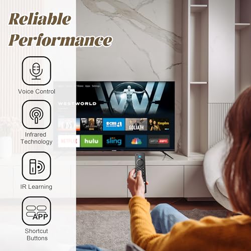 Image of Replacement Voice Remote Fit for All Firestick-Smart TV Remote, Fit for TV Cube /Firestick 4K Max /Stick 4K(1st /2nd Gen), Stick (2nd /3rd Gen) /Lite /HD, Omni Series, Toshiba /Pioneer /TCL Smart TVs