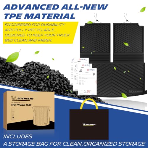 Image of Michelin Vehicle Mats for 2018-2026 Volkswagen VW Atlas, Trunk /Backrest Mat | Custom Fit Cargo Liner & Backrest Protector, Non-Slip, All-Weather TPE Car Accessories, Premier
