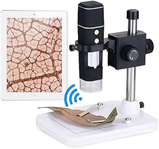 JF-Xuan 1000X WiFi Digital Microscope Wireless Mobile Phone Zoom Magnifier Endoscope HD Camera Stand Compatible with PCB Inspection Compatible with Compatible with Compatible with Compatible with
