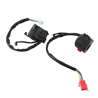 Motorbike Light Switches 2Pcs 12V DC 7/8" 22mm Motorcycle Handlebar Control Switch Starter and Kill Switch Indicator Switches Turn Light Control Switch + handlebar switch