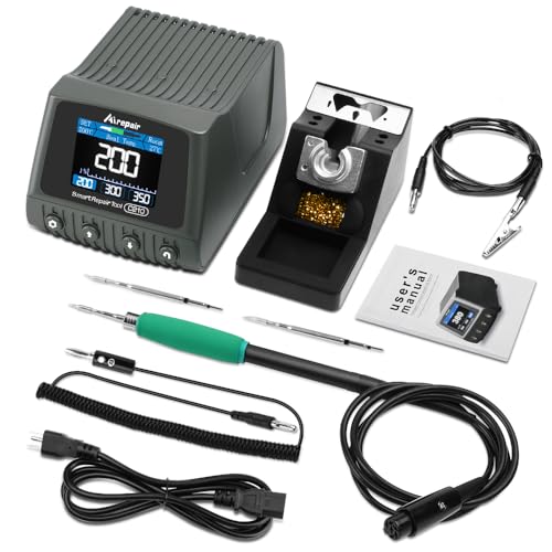 Kit de ferro de solda Estação de solda de 120 W, alça de solda inteligente, 3 configurações de armaz