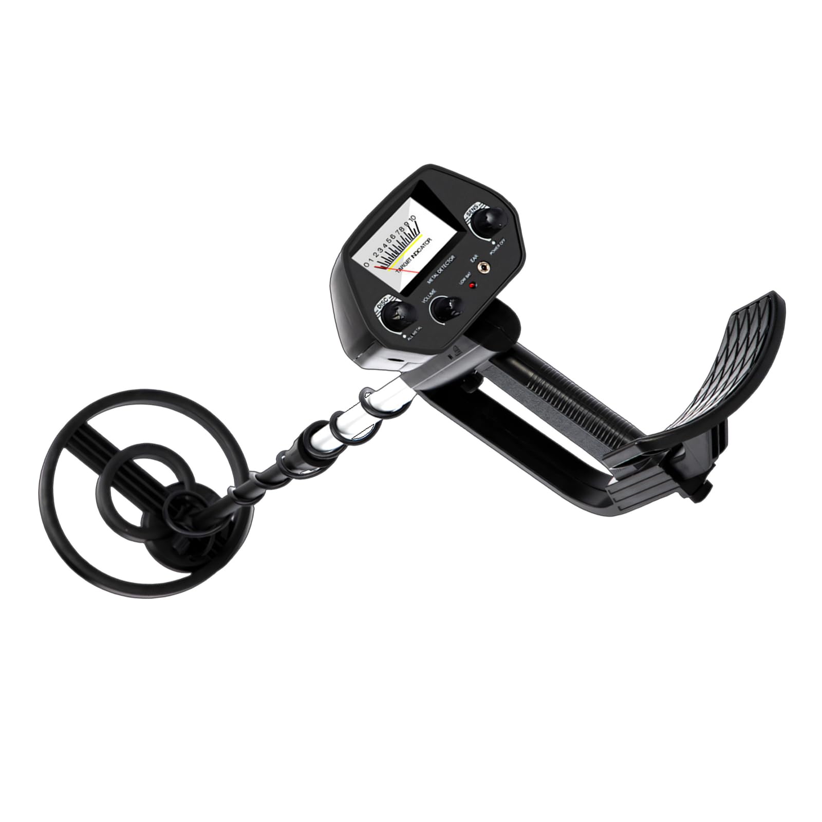 Detector de metales subterráneo con mango ajustable de 30 a 42 pies, escaneo de 360 grados para encontrar objetos fácilmente. Máquina detectora de oro
