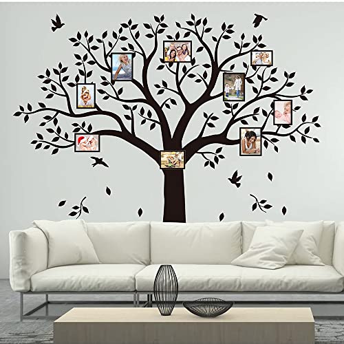 Vinilo Decorativo Árbol Familiar de Pared 95" x 83" Negro miniatura 1