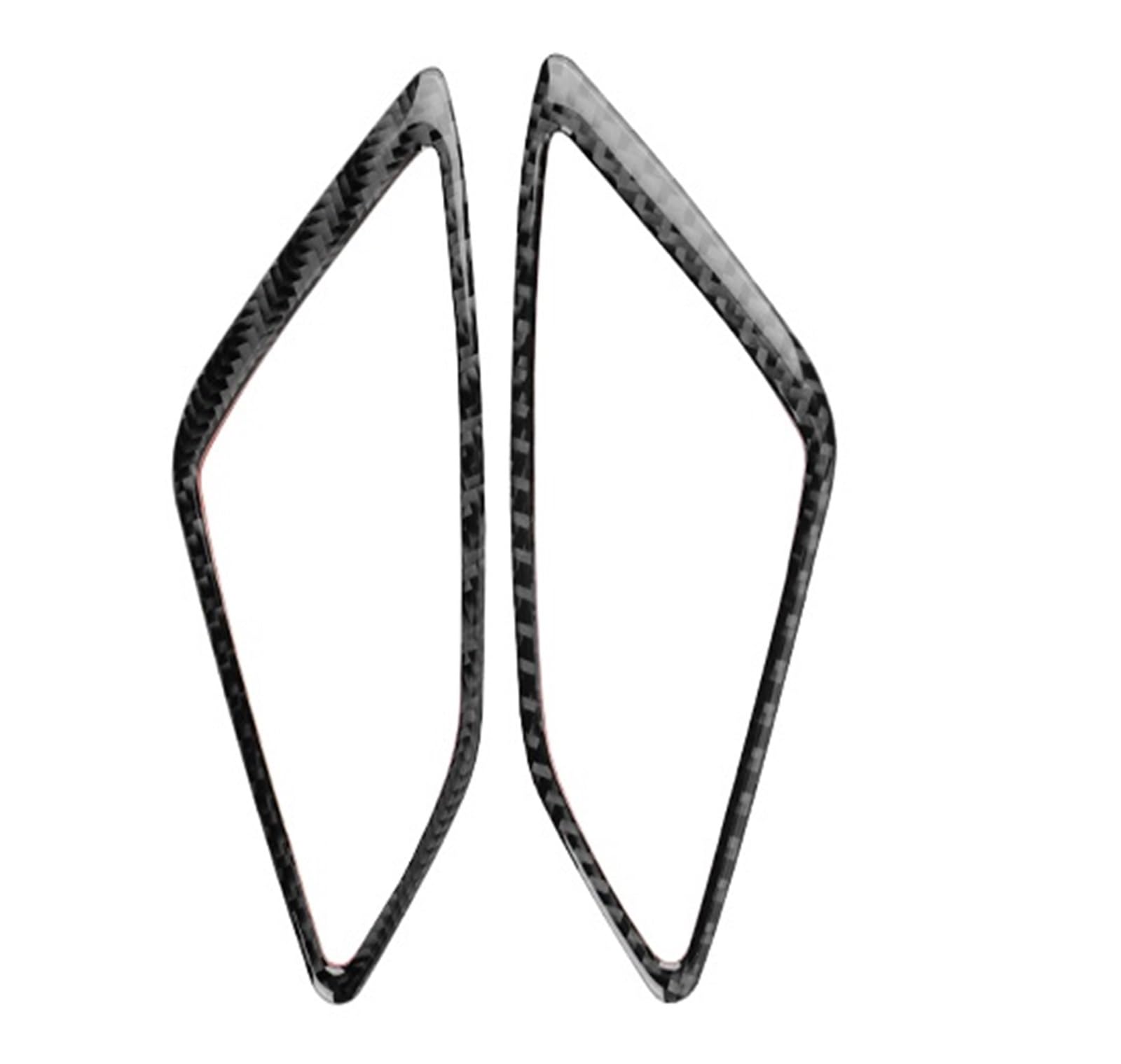 Interior Trim for Mazda 3 for Axela 2014 2015 2016 2017 2018 LHD RHD Car Dashboard Both Side Air Outlet Sticker Real Carbon Fiber Cover Trim Sticker(Black Carbon)