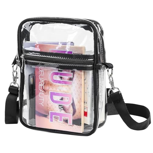 Zxglxinyao Stadium-Approved Clear Bag: PVC Crossbody Purse with Adjustable Shoulder Strap – Ideal for Women, Concerts, Sports & Festivals