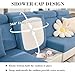 Disayu Sofa Covers Couch Covers for Sofa Pet Friendly Couch Cushion Covers Universal Sofa Covers Washable Stretch Slipcovers for Sectional Sofa (Texture Blue,Back Cover L)