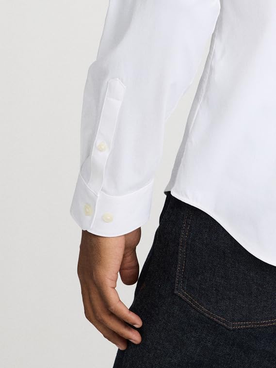 EXPRESS Men’s Everyday Performance Dress Shirt – Slim Fit Stretch Solid Button-Up, Moisture-Wicking, Wrinkle Resistant4