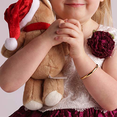 Children's 14K Gold-Plated Classic Bangle Bracelet for Girls and Kids (Child-Large) - Image 5