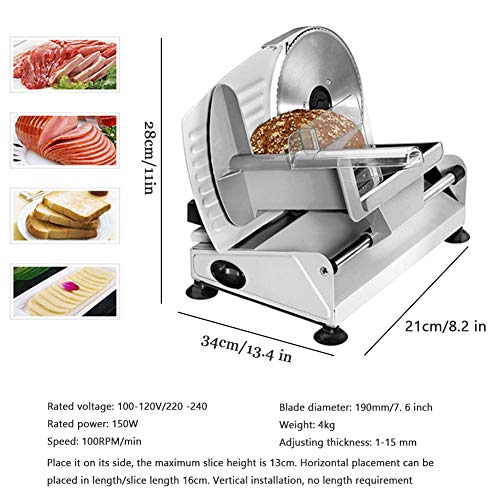 Cortadora eléctrica de carne con hoja de 7.4 pulg miniatura 6