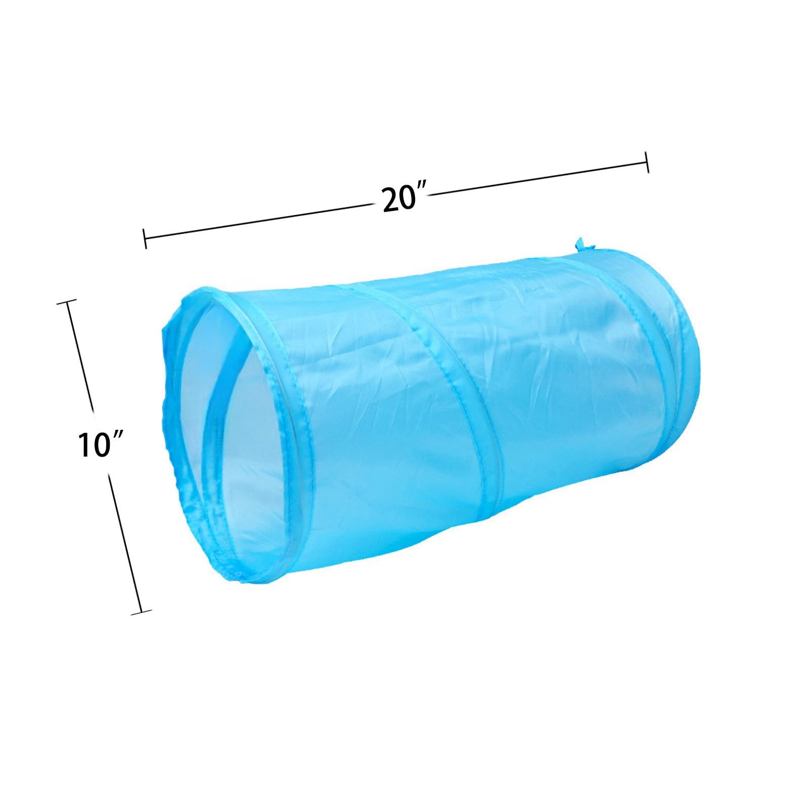 iCAGY Lot de 3 tunnels interactifs pour chat d'intérieur - Jouets pour animaux domestiques - Jouets pour chats, chatons, lapins, chiots - Pliables - 50,8 cm - Rose clair, vert clair, bleu ciel