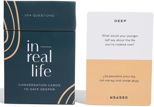 in Real Life Tarjetas de conversación hasta la fecha más profunda - Juegos de citas para parejas nuevas - Juego de cartas de citas - Tarjetas de