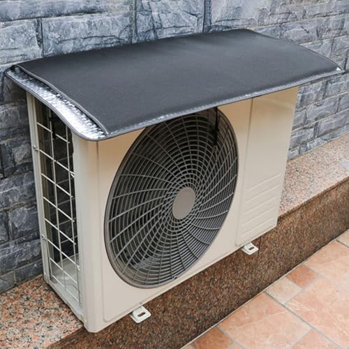 RobustWeg Obere Schutzhülle für Außenklimaanlage, Klimaanlage Staubschutz Schutz für Klimaanlage, Abdeckung für Split- Wärmepumpe, Aluminiumfolie Klimaanlage Außengerät Abdeckung, Schalldämmung