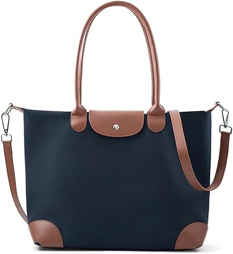 Miniatura 8 de YXBQueen Bolsa para laptop para mujer, impermeable, ligera, bolsa de mano para computadora, bolso grande de hombro con cremallera, 13/15 pulgadas