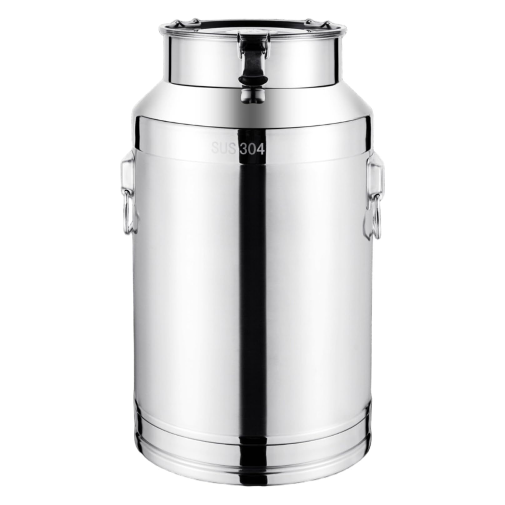 Milk Can 5 L Stainless Steel Bucket with Lid Secure Buckle Lifting Ring Non Slip Dustproof Milk Jug Food Container for Dairy Farming Milking Storage and Liquid Transport