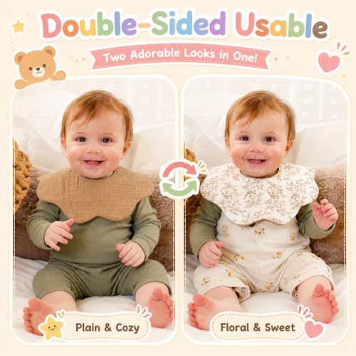 Image of SNOWIE SOFT Sleeved Bib Baby Bib with Pocket, Toddler Bib, Smock, Washable and Lightweight Waterproof Fabric, Fits Bibs for Baby 6 Months+