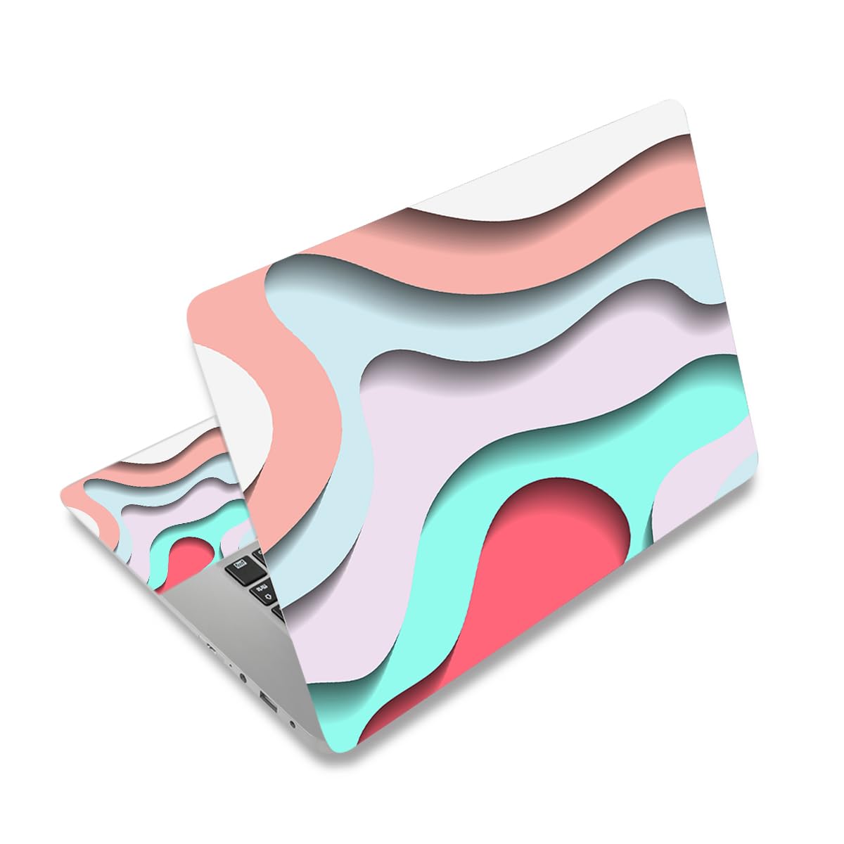 Laptop Skin Sticker Decal,12" 13" 13.3" 14" 15" 15.4" 15.6" Laptop Skin Sticker Protector Cover for Toshiba Hp Samsung Dell Apple Acer Leonovo Sony Asus Laptop Notebook (3D Fluids 2)