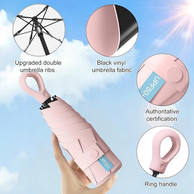 Image of Umbrella for Women | Umbrellas for Men | UV Coated 3 Fold Umbrella for Rain with Auto Open and Close Small Printed Folding Travel-Foldable Windshield