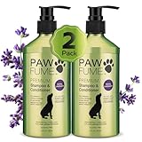 PAWFUME Dog Shedding Shampoo and Conditioner, Royal Lavender, 2-Pack – Nourish & Detangle for Silky Soft Coat – Probiotic, Deep-Cleaning, pH-Balanced – Salon-Quality Shedding Shampoo for Dogs