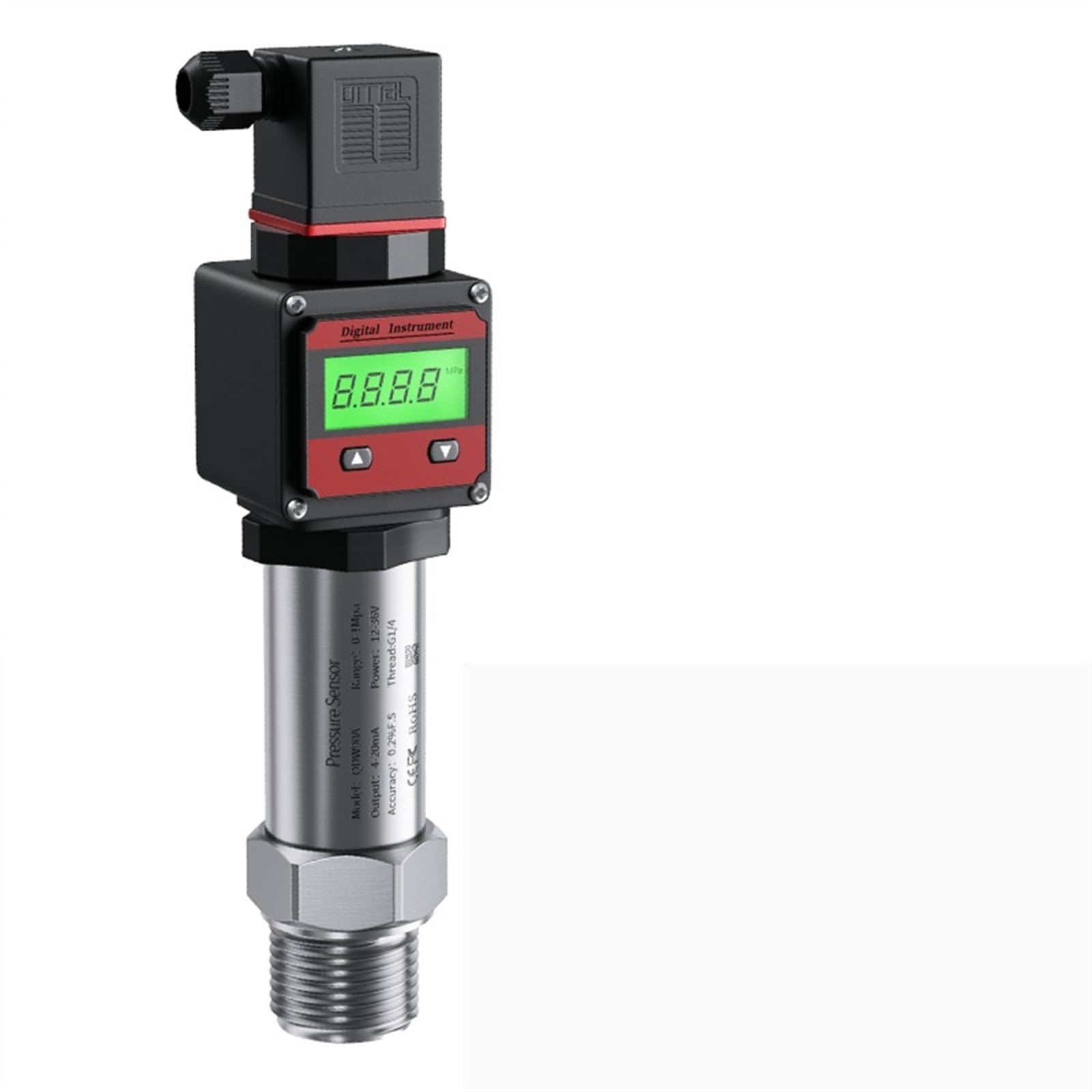 Trasmettitore digitale di pressione idraulica 0-0.16Mpa 0-0.25Mpa 0-1.5Mpa 4-20mA 0-10V 0-5V RS485 M20*1.5 Trasduttore sensore di pressione(LCD 0-10V,0-1.6Mpa)