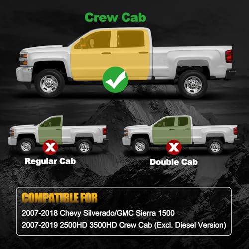 Estribos laterales compatibles con Chevy Silverado y GMC Sierra miniatura 2
