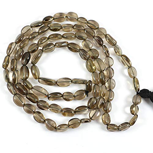 Image of Reiki Crystal Products Natural Oval Crystal Beads Mala Necklace Collection for Men & Women, Reiki Energized Gemstone Jewellery for Meditation, Mindful Living, Spiritual Decor & Everyday Fashion Styling