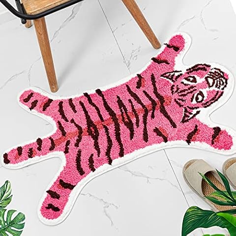 Funny Tiger Non-Slip Bath Mat Cover