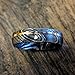 Damascus KE-208-AT Steel Ring Custom and Handmade Steel Ring with Copper Inlay Steel and Copper Wedding Band Fathers Day Ring Steel Ring Wedding Band Rings for Men (10.5)
