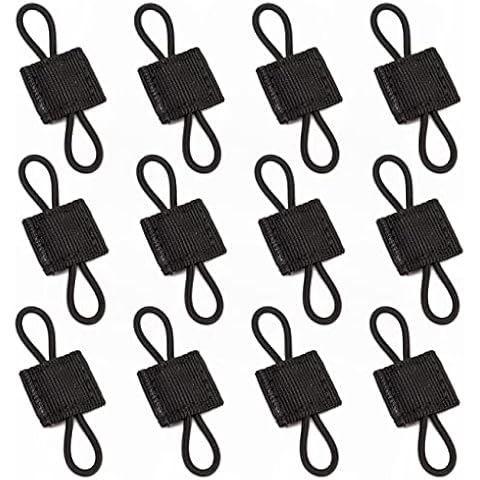 12 Stück Tactical Rucksack Weste Molle System Zubehör, Outdoor Werkzeug Taktische Weste Gurtband mit Schnalle Cover