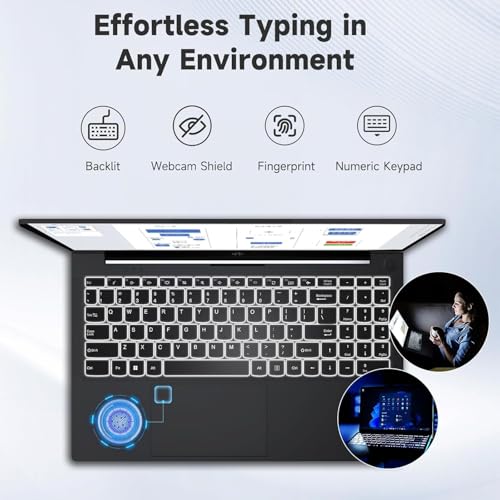Image of NIMO 17.3 inch IPS FHD-Laptop, Intel 6 Cores I3-1215U 8GB RAM 256GB SSD (Beats i5-1135G7, Up to 4.4GHz) Student Computer with 65W Type C Backlit Keyboard Fingerprint, for Home and Business