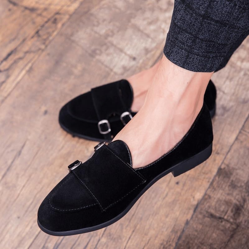 Men Office Flats Shoes New Slip On Dress Loafers Shoes Men Breathable Formal Shoes Spring Autumn Suede Casual Shoes Walking Dress Shoes Men3